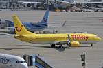 TUIfly, D-ATUL, Boeing, 737-8K5 sswl, ~ gelbe X3-Lkrg., MUC-EDDM, München, 05.09.2018, Germany