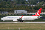 Turkish Airlines, TC-JVT  Cekmeköy , Boeing, 737-8F2 wl, DUS-EDDL, Düsseldorf, 21.08.2019, Germany 