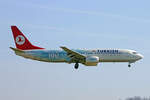 Turkish Airlines, TC-JGU, Boeing B737-8F2,  Bodrum ,  100th Boeing delivery to Turkish Airlines , 12.März 2007, ZRH Zürich, Switzerland.