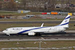 El AL Israel Airlines, 4X-EHH, Boeing B737-958ER, msn: 41558/5791, 16.Januar 2024, ZRH Zürich, Switzerland.