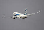 EL AL, Boeing B 737-8Z9, 4X-EKU, BER, 07.04.2024
