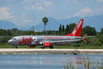 Jet2, G-JZHR, Boeing B737-8MG, msn: 63148/6215,  Jet2 Gran Canaria , 27.Mai 2025, CFU Corfu, Greece.