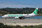 Transavia Airlines, PH-HXG, Boeing B737-8K2, msn: 41355/6340, 27.Mai 2025, CFU Corfu, Greece.