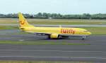 TUIfly B737-800 D-ATUB beim Rollen in Düsseldorf [EDDL Germany] am 30.06.2012