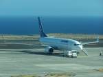 Eine Boeing 737-800, der Futura, am 15.06.2008 auf dem Flughafen Teneriffa Sd.