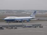 Boeing 747-400 der United Airlines in Frankfurt