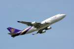 Eine Boeing 747-4D7 von Thai Airways International mit der Kennung HS-TGT aufgenommen am 22.05.2010 auf dem Flughafen Frankfurt am Main