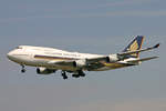 Singapore Airlines, 9V-SPJ, Boeing 747-412, msn: 26556/1084, 20.Mai 2005, FRA Frankfurt, Germany.