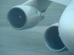 Die Tribwerke eine Boing 747-400 auf den John F. Kennedy International Airport am 19.04.08.