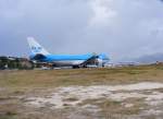 Boeing 747-400 PH-BFH von KLM am Start auf dem St.Maarten Airport (SXM) 5.3.2013