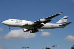 El Al B747-400 4X-ELE im Anflug auf 27L in LHR / EGLL / London Heathrow am 24.08.2011