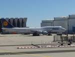 Lufthansa, Boeing 747-830, D-ABYS am Flughafen Frankfurt (FRA), 2.7.2018