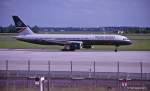 G-BMRD  Bothwell Castle , B 757-236 der British Airways rollt nach der Landung in Mnchen-Riem zum Terminal. 23.06.1991 (Scan vom Dia)