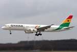 Ghana B757-200 G-STRZ im Anflug auf die 23L in DUS / EDDL / Dsseldorf am 21.12.2008
