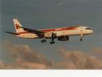 EC-HDM, Boeing 752, MSN: 26250, LN: 889, Iberia, Arrecife Lanzarote Airport, 05/06/2002.