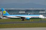 Uzbekistan Airways Boeing B767-33P(ER) UK67004, cn(MSN): 40536,
Frankfurt Rhein-Main International, 25.05.2017.