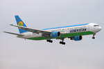 Uzbekistan Airways, Boeing B767-33P(ER) UK67004, cn(MSN): 40536,
Zürich-Kloten Airport, 24.01.2019.