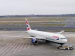 Boeing 767-300 British Airways G-BZHA Pushback DUS 11.03.2012