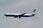 United Airlines B 767-322(ER) N641UA bei der Landung in Frankfurt am Main am 16.08.2012