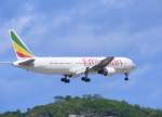 ET-ALP, Boeing 767 von Ethiopian Airlines bei der Landung auf der Piste 31 des Seychelles International Airports (SEZ) am 1.10.2015
