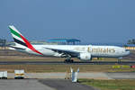 Emirates Airlines, A6-EWD, Boeing 777-21HLER, 11.März 2017, TRV Trivandrum, India.
