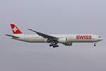 SWISS International Air Lines, HB-JNJ, Boeing 777-3DEER, msn: 62755/1545, 23.Januar 2019, ZRH Zürich, Switzerland.