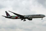 Qatar Airways, Boeing B 777-3DZ(ER), A7-BAX, TXL, 02.03.2019