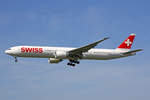 SWISS International Air Lines, HB-JNG, Boeing777-3DEER, msn: 62752/1471, 01.August 2019, ZRH Zürich, Switzerland.