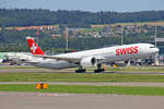 SWISS International Air Lines, HB-JNG, Boeing777-3DEER, msn: 62752/1471, 18.August 2019, ZRH Zürich, Switzerland.