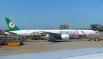 EVA Air, Boeing 777-35E (ER), B-16703 auf dem Taoyuan Taipei International Airport (TPE) am 12.9.2019