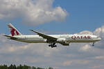 Qatar Airways, A7-BAO, Boeing B777-3DZER, msn: 36011/750, 10.Juli 2022, ZRH Zürich, Switzerland.