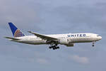 United Airlines, N74007, Boeing B777-224ER, msn: 29477/197, 18.Mai 2023, AMS Amsterdam, Netherlands.