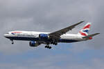 British Airways, G-VIIE, Boeing B777-236ER, msn: 27487/58, 03.Juli 2023, LHR London Heathrow, United Kingdom.