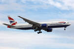 British Airways, G-VIIH, Boeing B777-236ER, msn: 27490/70, 03.Juli 2023, LHR London Heathrow, United Kingdom.