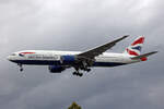 British Airways, G-YMMJ, Boeing B777-236ER, msn: 30311/311, 03.Juli 2023, LHR London Heathrow, United Kingdom.