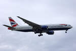 British Airways, G-YMMK, Boeing B777-236ER, msn: 30312/312, 04.Juli 2023, LHR London Heathrow, United Kingdom.