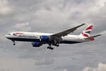 British Airways, G-YMMD, Boeing B777-236ER, msn: 30305/269, 06.Juli 2023, LHR London Heathrow, United Kingdom.
