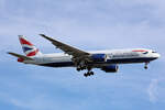 British Airways, G-YMMG, Boeing B777-236ER, msn: 30308/301, 06.Juli 2023, LHR London Heathrow, United Kingdom.