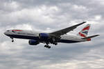 British Airways, G-YMMH, Boeing 777-236ER, msn: 30309/303, 08.Juli 2023, LHR London Heathrow, United Kingdom.