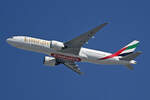 Emirates, A6-EWD, Boeing B777-21HLER, msn: 35577/688, 31.Januar 2026, DXB Dubai, VAE.
