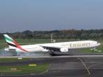 Emirates; A6-EMO. Boeing 777-31H. Flughafen Dsseldorf. 09.10.2010.