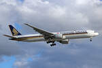 Singapore Airlines, 9V-SWV, Boeing B777-312ER, msn: 42236/1136, 05.Juli 2023, LHR London Heathrow, United Kingdom.