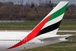 Emirates, A6-ENN, Boeing, 777-31H ER (Seitenleitwerk/Tail), 03.04.2015, DUS-EDDL, Düsseldorf, Germany
