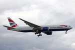 British Airways, G-VIIK, Boeing 777-236ER, 01.Juli 2016, LHR London Heathrow, United Kingdom.