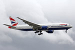 British Airways, G-YMMG, Boeing 777-236ER, 01.Juli 2016, LHR London Heathrow, United Kingdom.