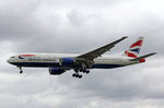 British Airways, G-YMMP, Boeing 777-236ER, 01.Juli 2016, LHR London Heathrow, United Kingdom.