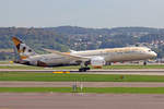 Etihad Airways, A6-BLK, Boeing 787-9, msn: 39654/520, 10.September 2018, ZRH Zürich, Switzerland.