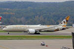 Etihad Airways, A6-BLI, Boeing B787-9, msn: 39655/459, 10.Oktober 2022, ZRH Zürich, Switzerland.