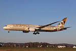 Etihad Airways, A6-BLU, Boeing B787-9, msn: 39675/744, 08.April 2025, ZRH Zürich, Switzerland.