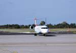 Bombardier CL-600 Regional Jet CRJ-200LR der  Austrian Arrows  beim Abrollen von der Landebahn in Dsseldorf - 09.10.2009